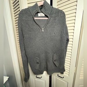 Original Penguin Gray Zip Up Sweater Medium
